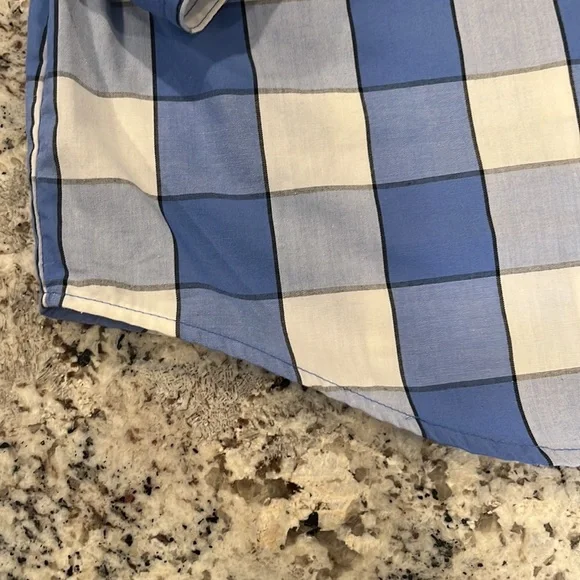 EUC Koret Vintage blue and white plaid longsleeve top - Picture 13 of 13
